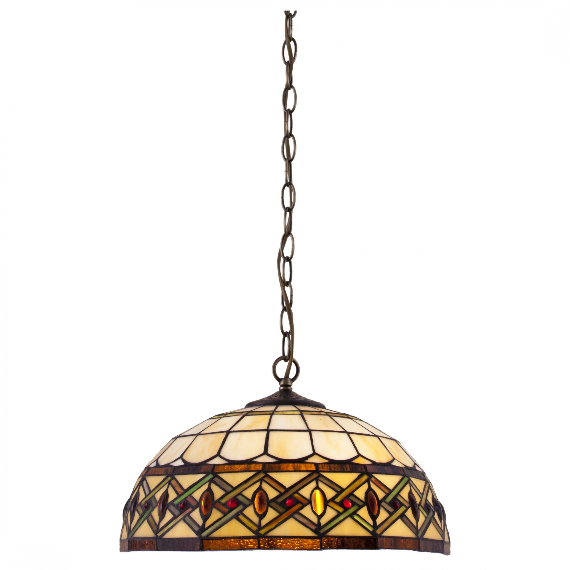 859-806-02 VELANTE Стиль Tiffany светильник подвесной, E27, 2x60W