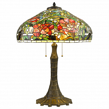 868-804-03 VELANTE Стиль Tiffany светильник настольный, E27, 3x60W