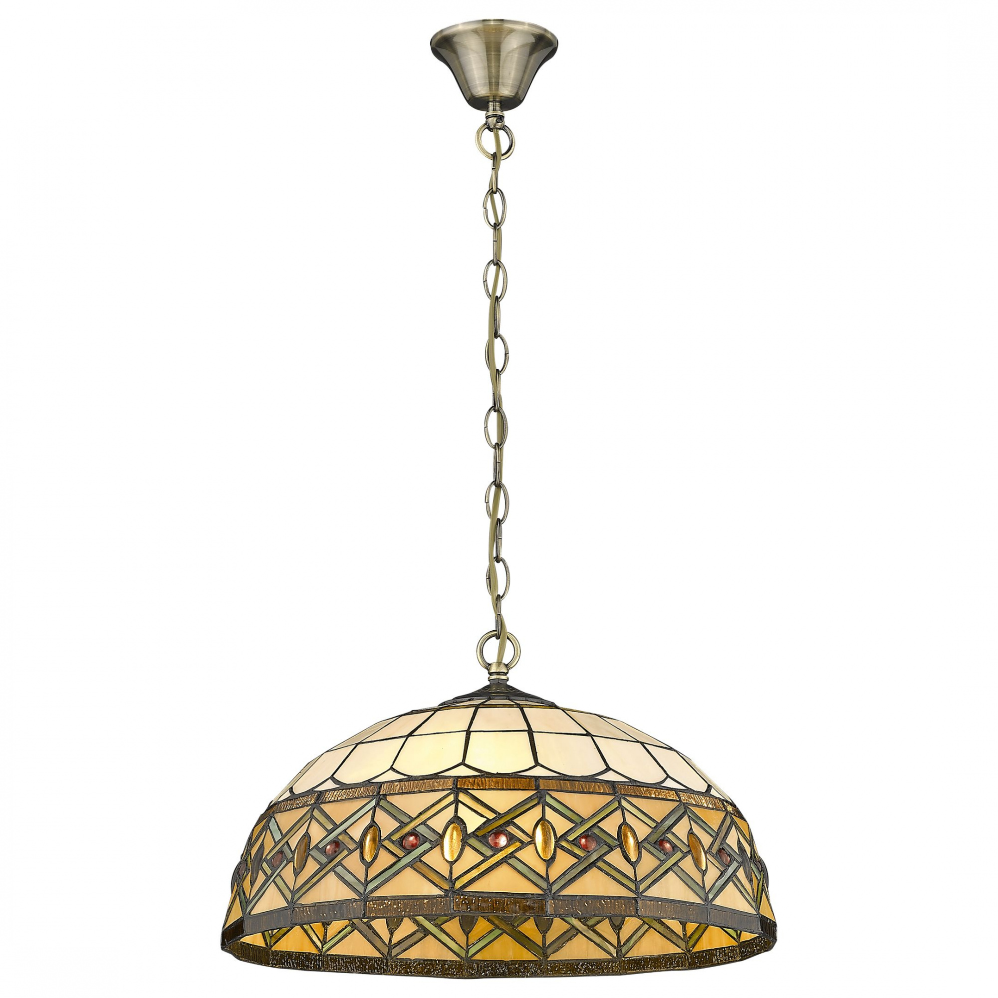 859-806-03 VELANTE Стиль Tiffany светильник подвесной, E27, 3x60W